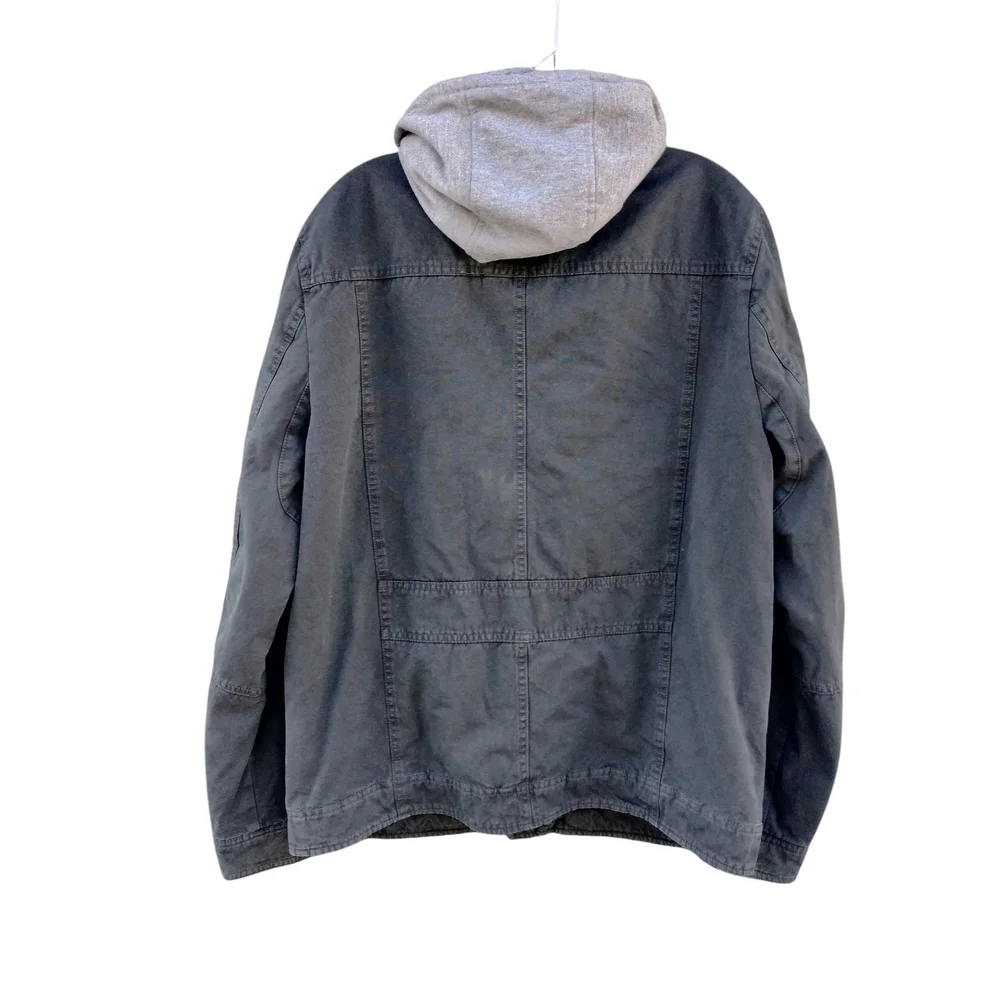 Levi's Military Jacket Detachable Hood Layered Look Cotton Men's Size M